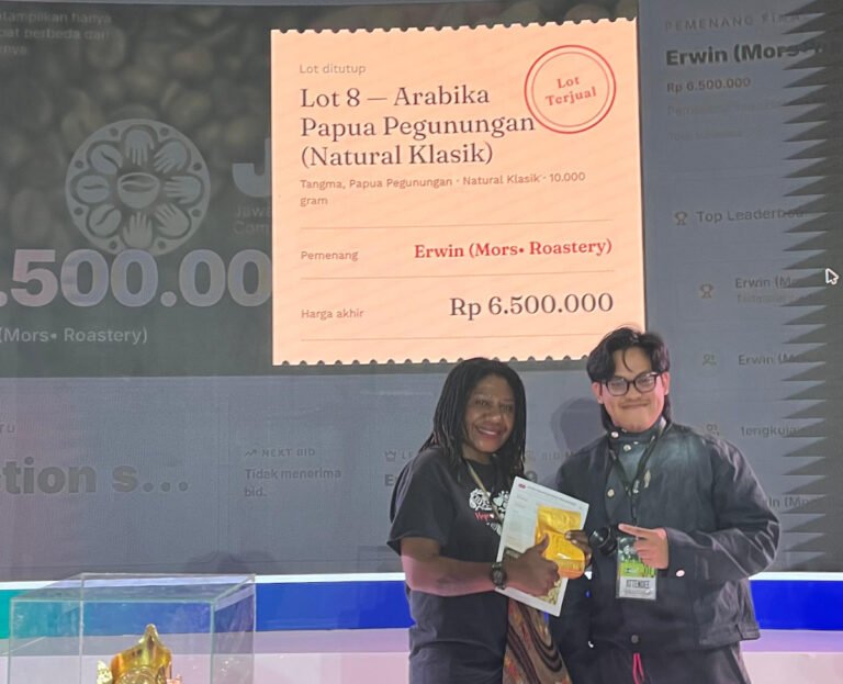 Sektor Hulu Kopi Papua Menjanjikan: Kopi Tangma Raih Juara 2 dan Tembus Lelang Rp6,5 Juta di Jogja Coffee Week 6